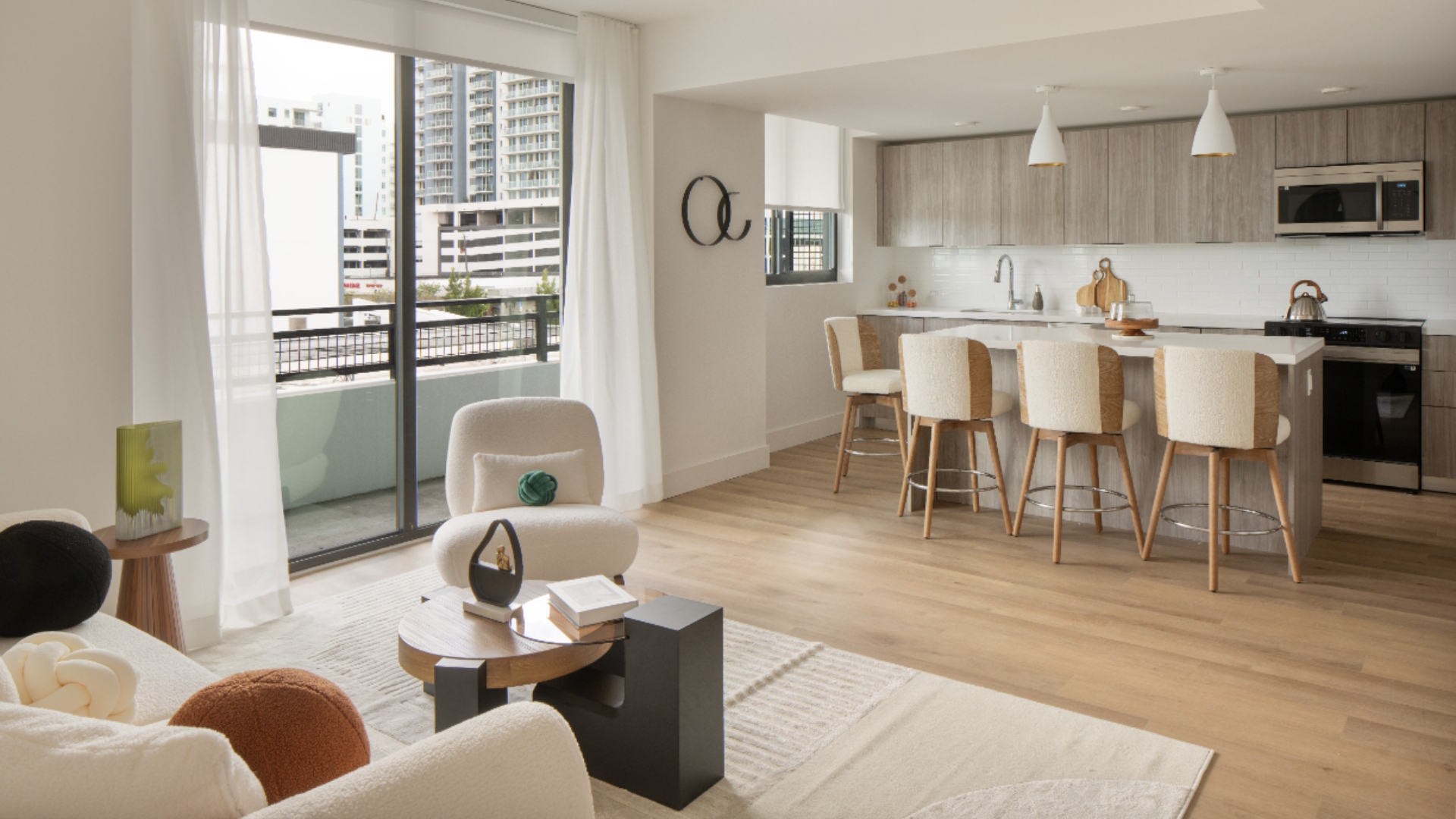 Revv_LuxuryApartments_KitchenandLivingRoom_HollywoodFlorida